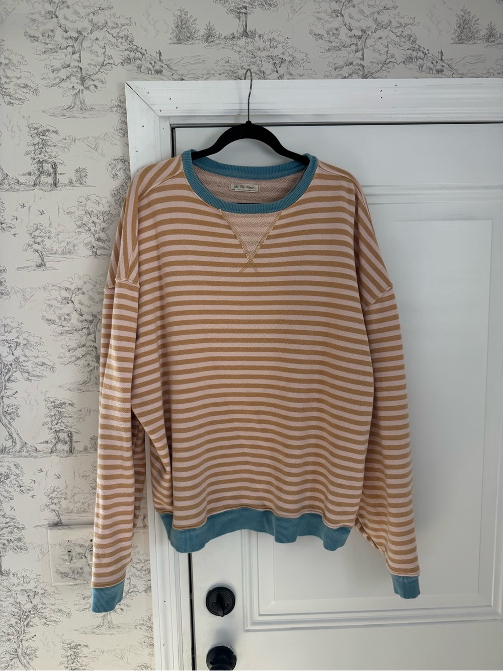 free people classic striped crewneck